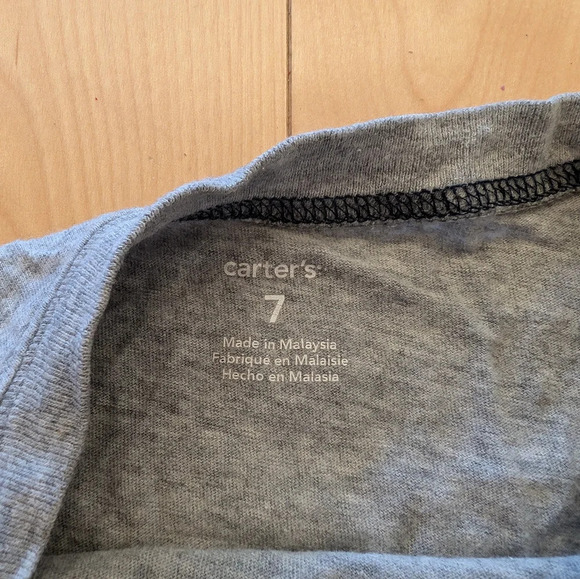 Carter Dino T-Shirt Grey US  7 - Picture 3 of 3